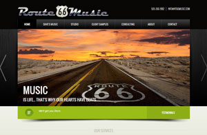 Sound Studio Route 66 Music website responsive design screenshot