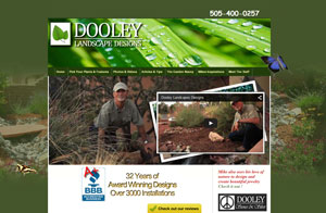 Website screenshot Dooley Landscape Designs